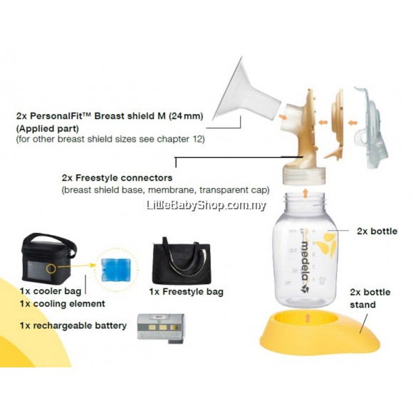 MEDELA Freestyle Double Electric Breast Pump Genuine (1 year warranty)