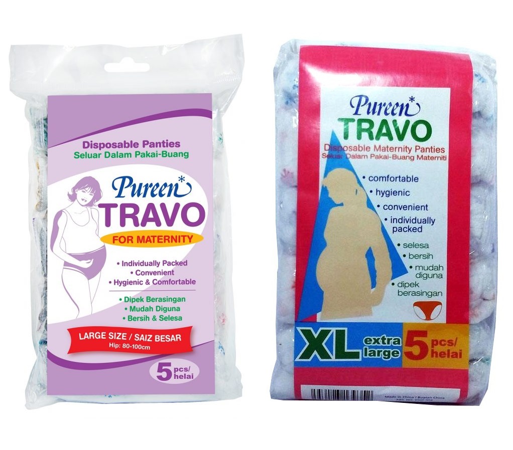 Pureen Travo Disposable Maternity Panties XL 5 Piece