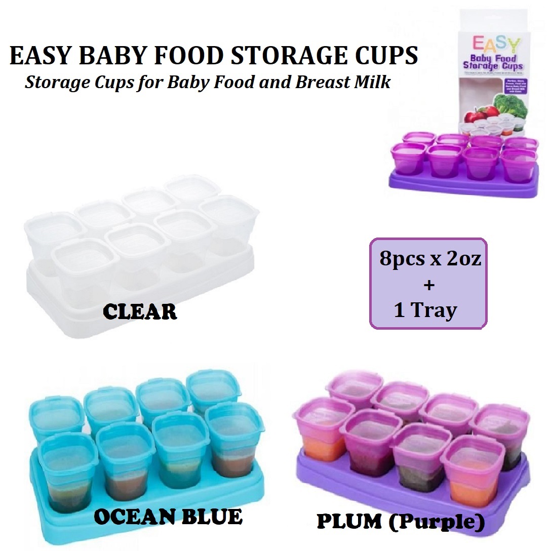 Autumnz Easy Breastmilk & Baby Food Storage Cups 2oz White (Twin Pack