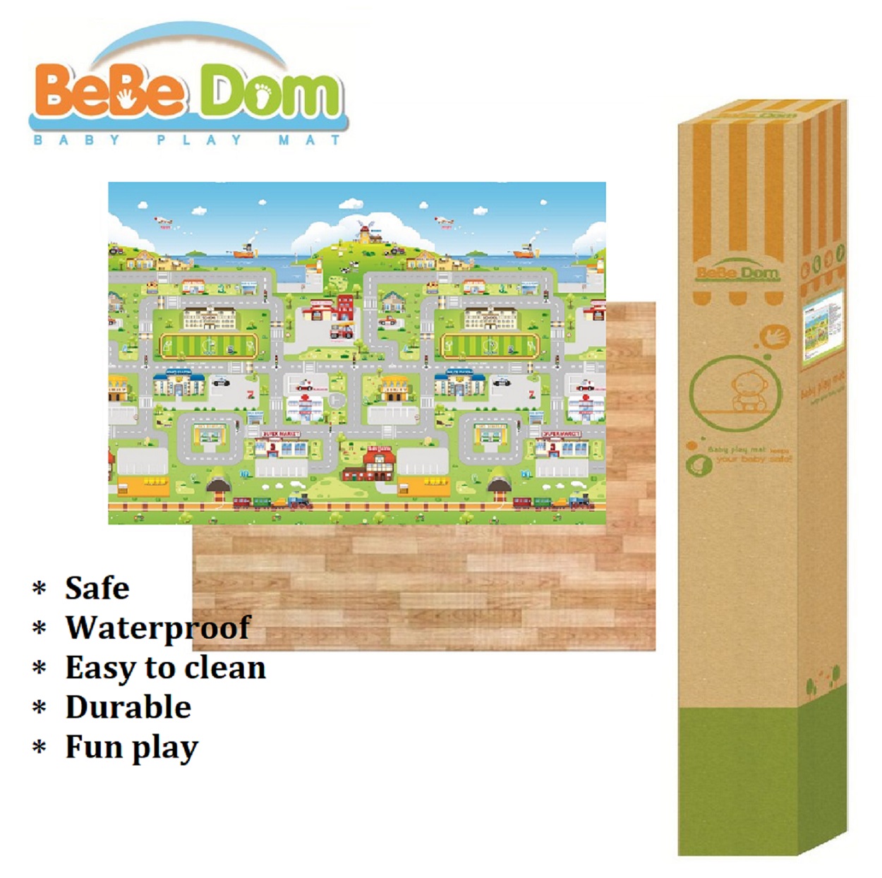 Bebedom Run To Town Playmat 180x140cm L Little Baby Shop My Online Store Malaysia