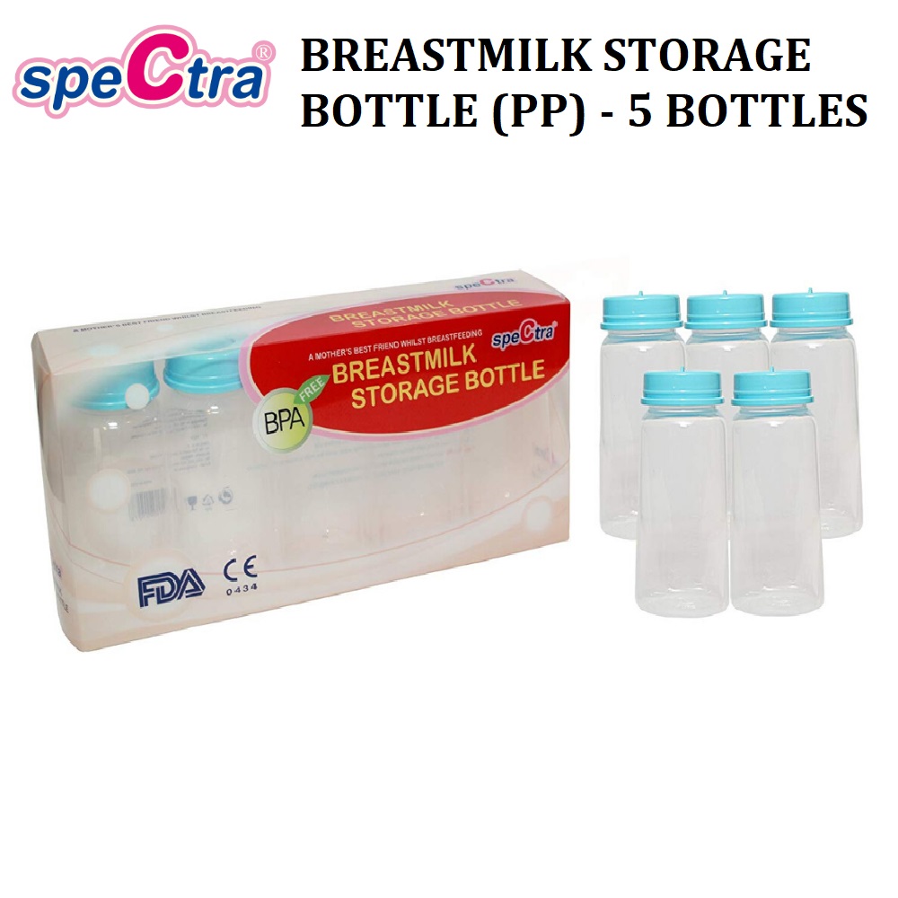 Spectra PP Breastmilk Storage Bottles (5pcs) l l Little Baby Shop MY