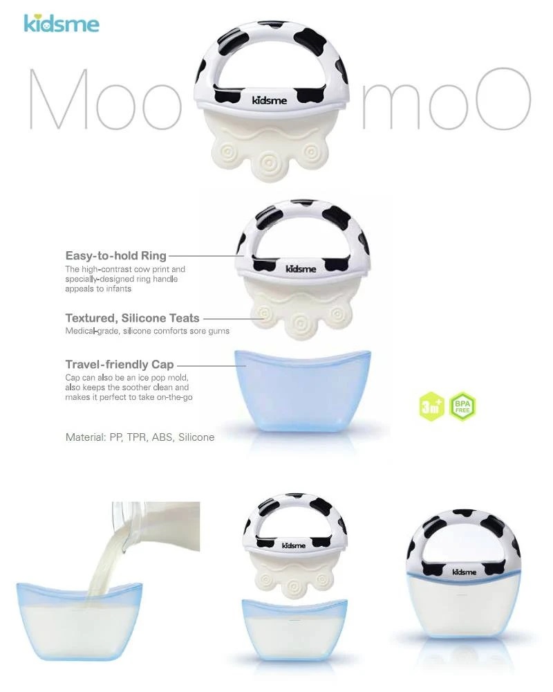 kidsme icy moo moo ice teether