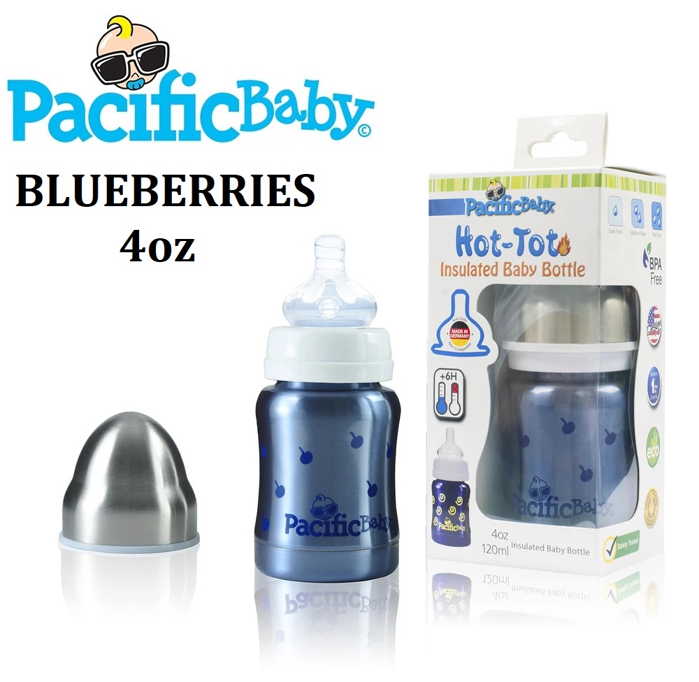 Pacific Baby Thermal Baby Bottle 120ml (Blueberries) l Little Baby Shop
