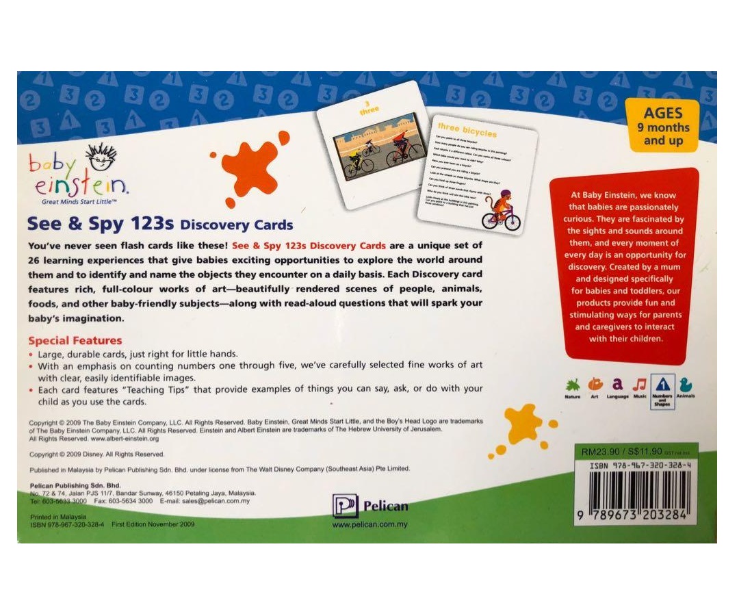 Disney Baby Einstein See Spy 123s Discovery Cards L Little Baby Shop My Online Store Malaysia